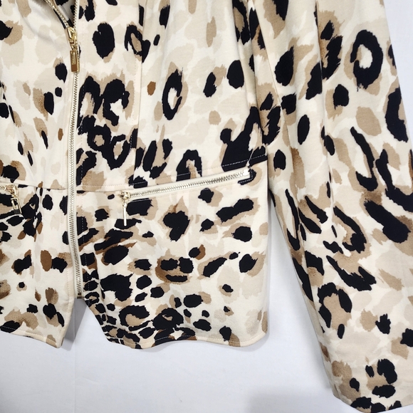 Chico's Leopard Print Women's Jacket Size M (1) - Picture 6 of 12